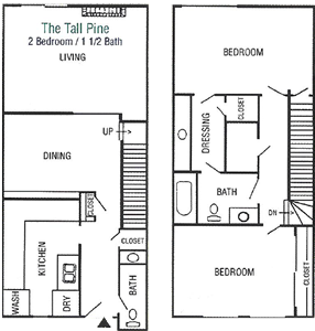 The Tall Pine - Two Bedroom / One and 1/2 Bath*