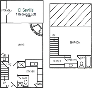 El Seville - One Bedroom Loft / One and 1/2 Bath*